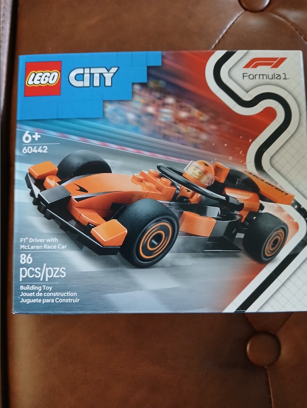 Lego City NWT Formula 1 Driver With McLaren Car. Ages 6+ 86 Pieces